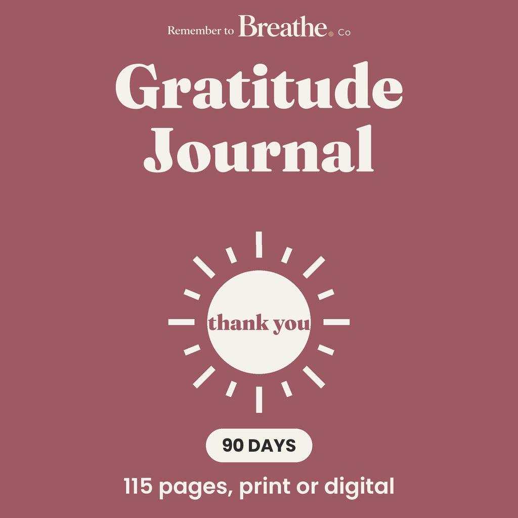 90 Day Gratitude Journal, Guided Morning and Evening Pages, Printable and Digital PDF