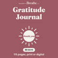 90 Day Gratitude Journal, Guided Morning and Evening Pages, Printable and Digital PDF