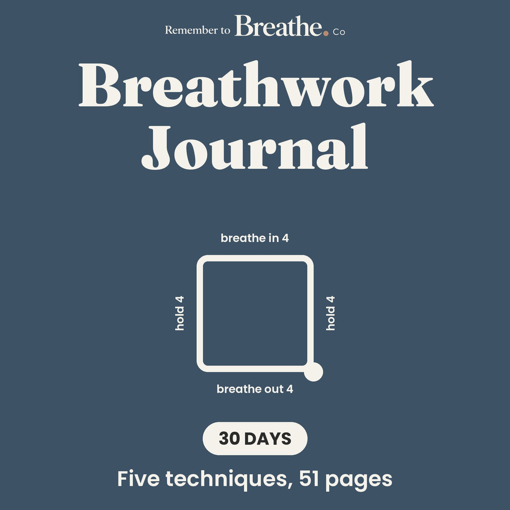 30 Day Breathwork Journal with Five Guided Techniques, Printable and Digital PDF