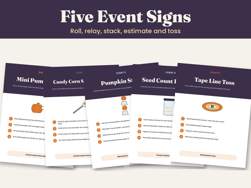 Pumpkin Games: Halloween Class Party Games, Grades K to 5, Printable PDF