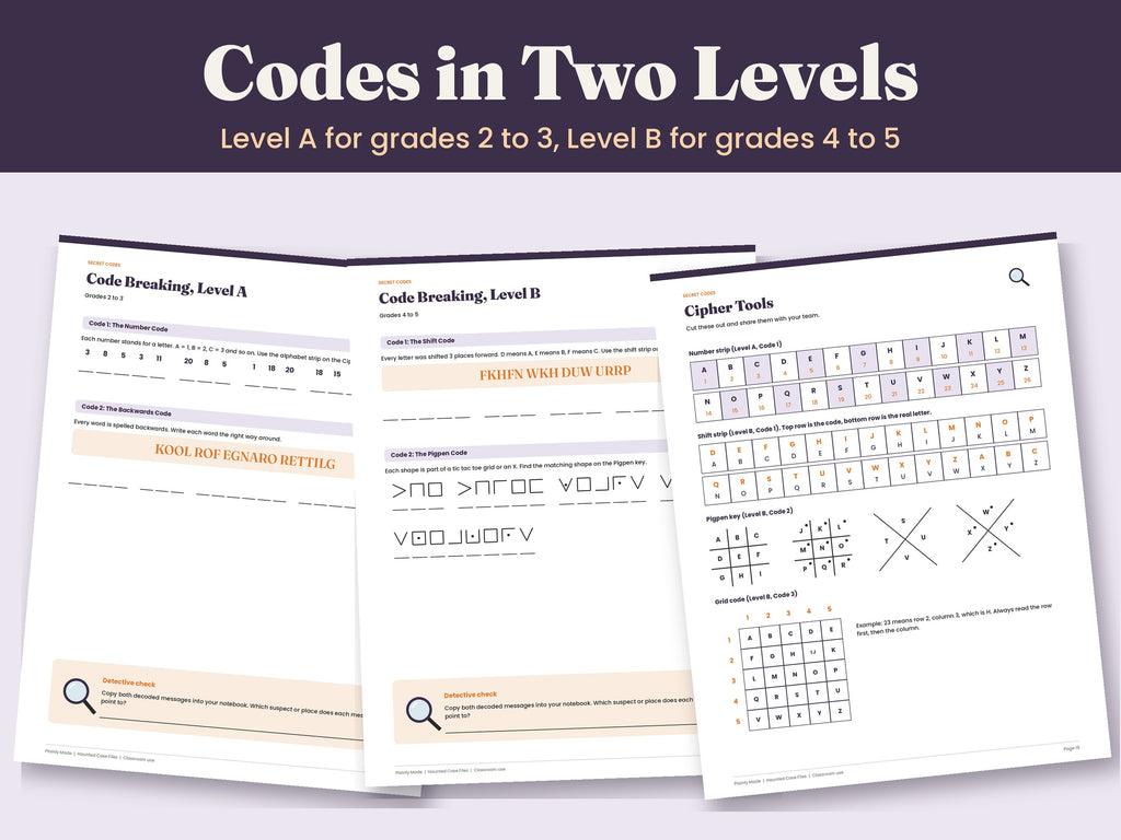 Haunted Case Files: Halloween Classroom Mystery Party Game, Grades 2 to 5, Printable PDF
