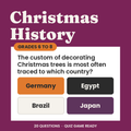Christmas History and Traditions Trivia, Grades 6 to 8