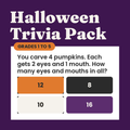 Halloween Trivia Teacher Pack, Grades 1 to 5, 5 Classroom Quiz Games