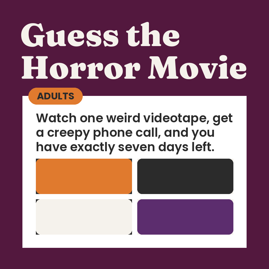 Guess the Horror Movie from a One Sentence Plot, Adults Only