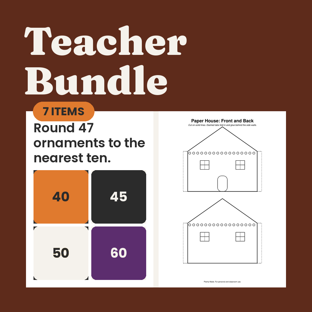 Holiday Teacher Bundle, 4 Classroom Quiz Games and 3 Printables