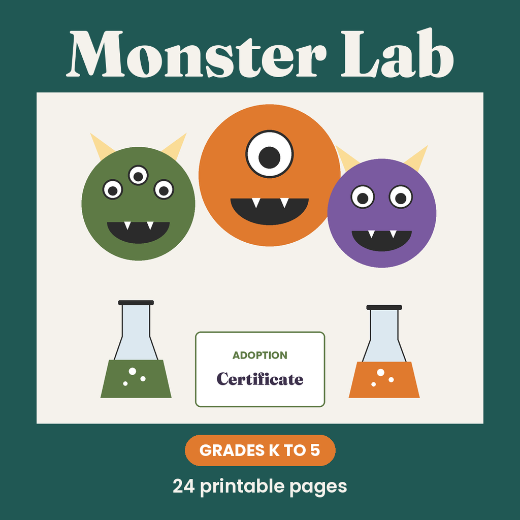 Monster Lab: Halloween Class Party Stations, Grades K to 5, Printable PDF