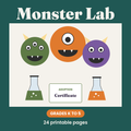 Monster Lab: Halloween Class Party Stations, Grades K to 5, Printable PDF