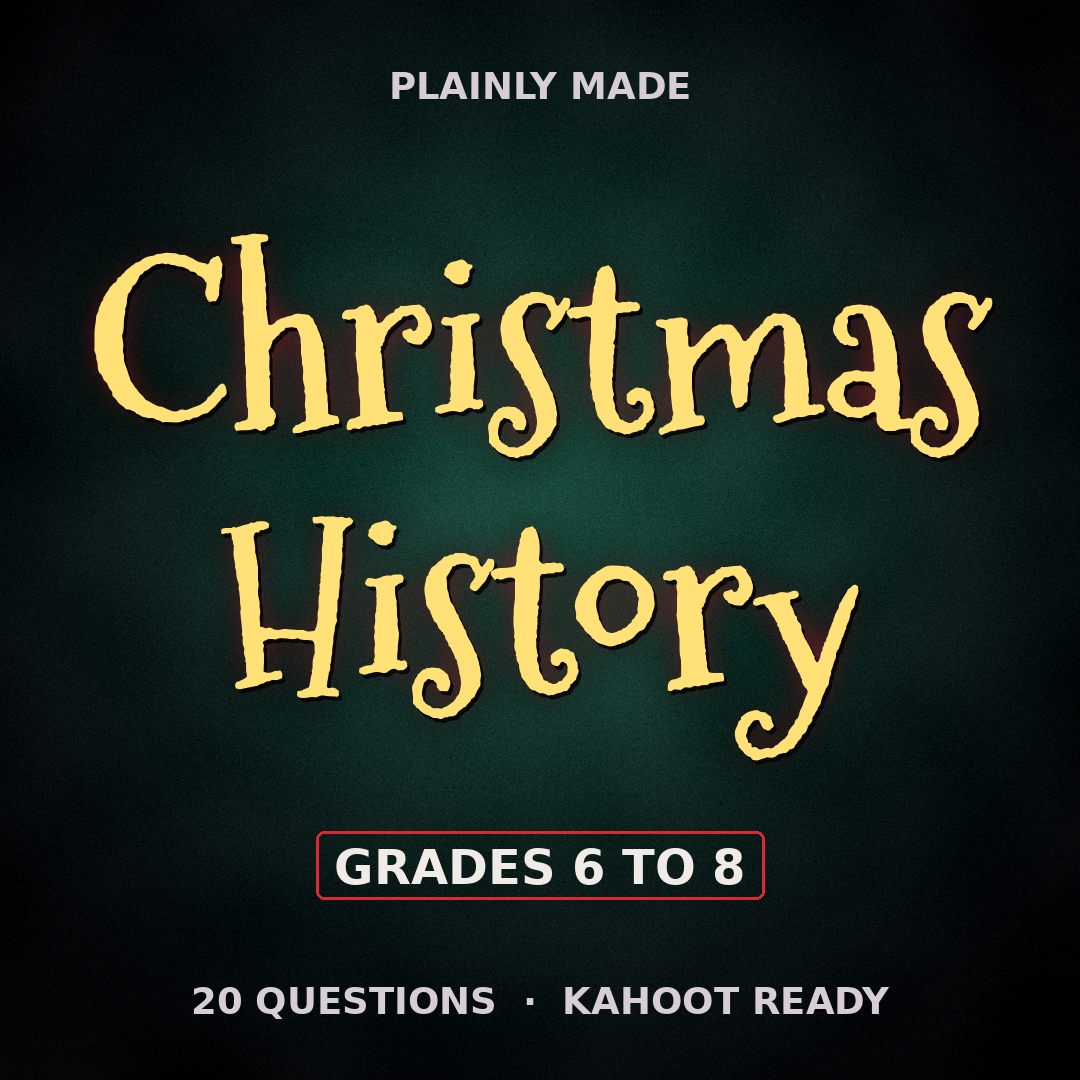 Christmas History and Traditions Trivia, Grades 6 to 8