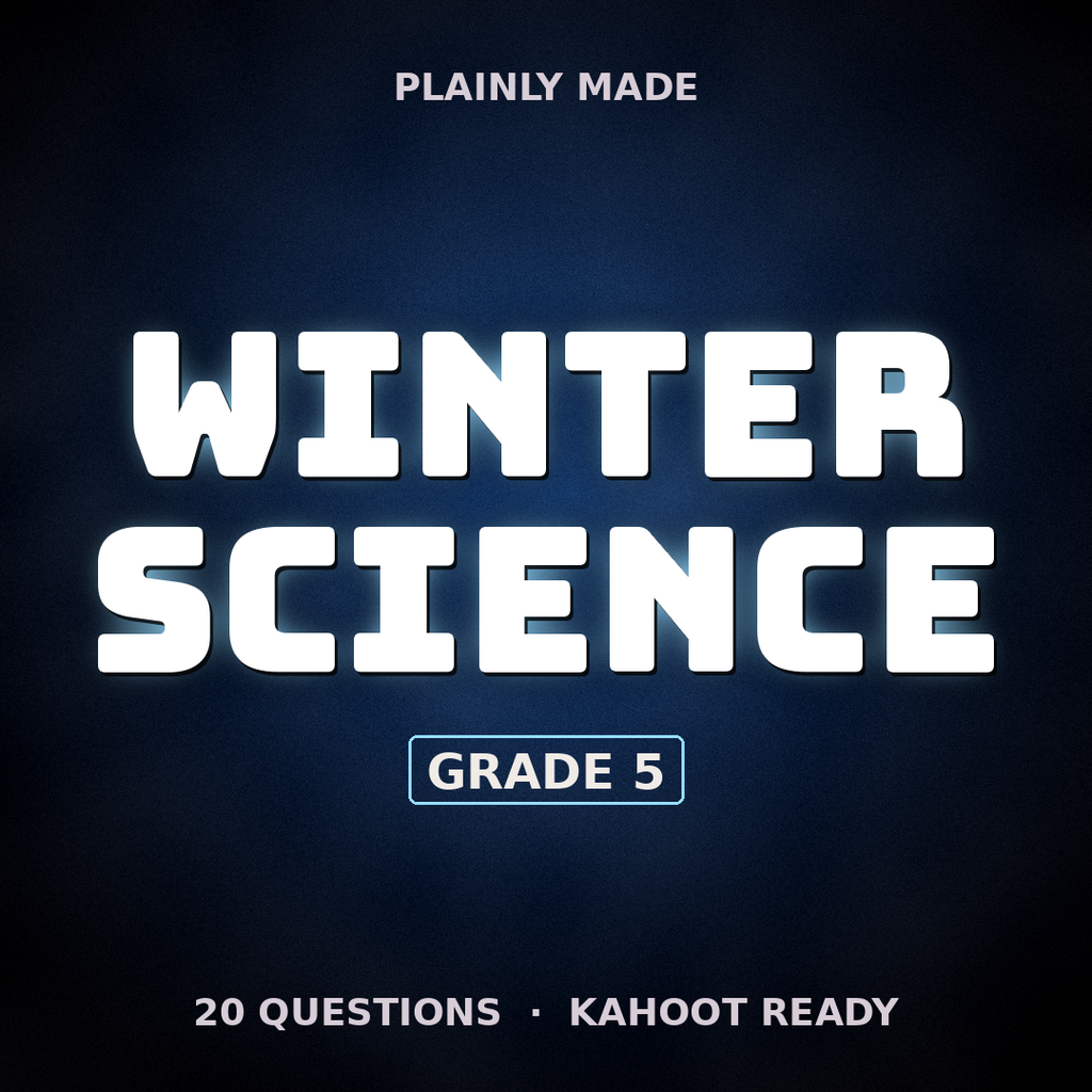 Winter Science Quiz Game: Snow, Ice and Animals, Grade 5