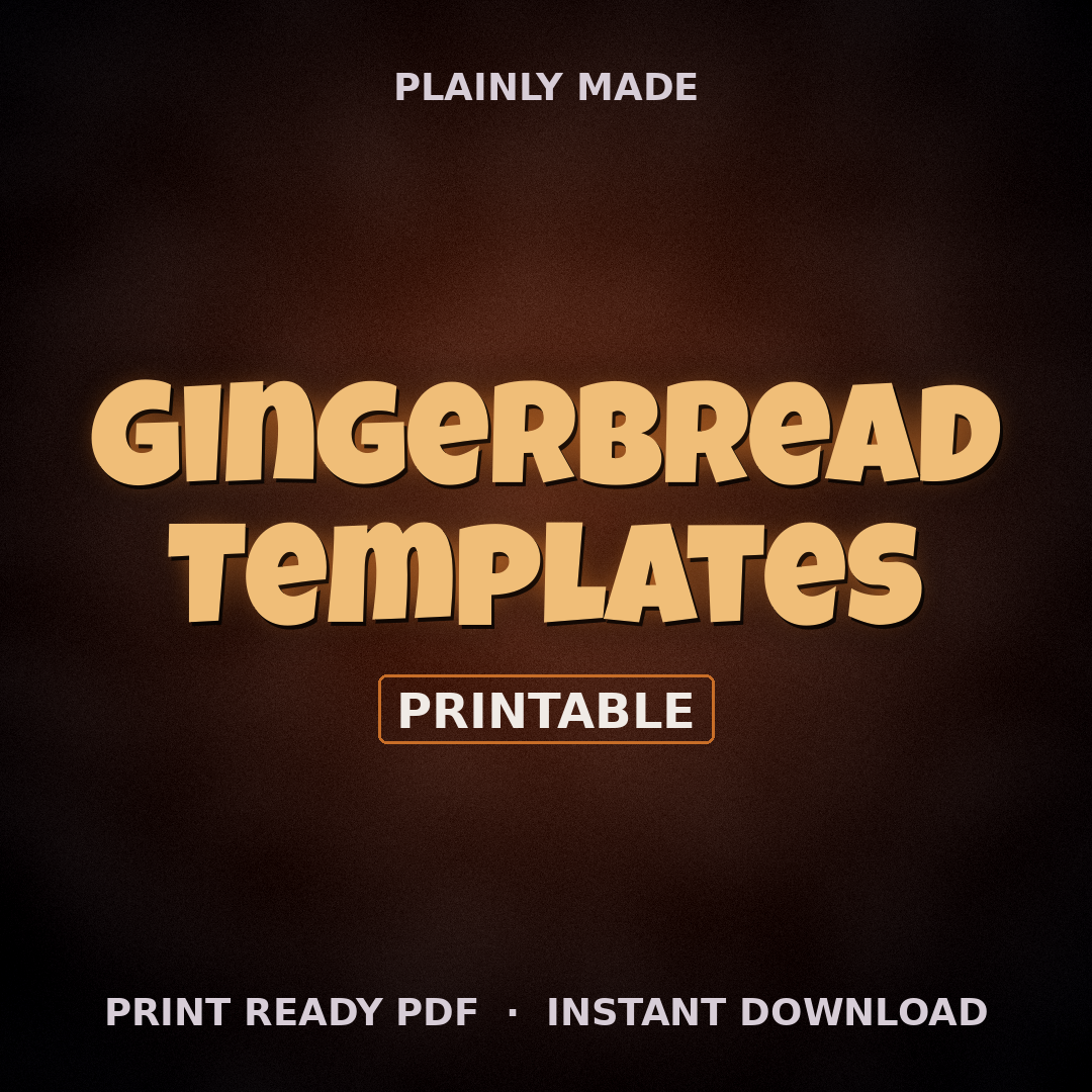 Gingerbread House Templates, Printable
