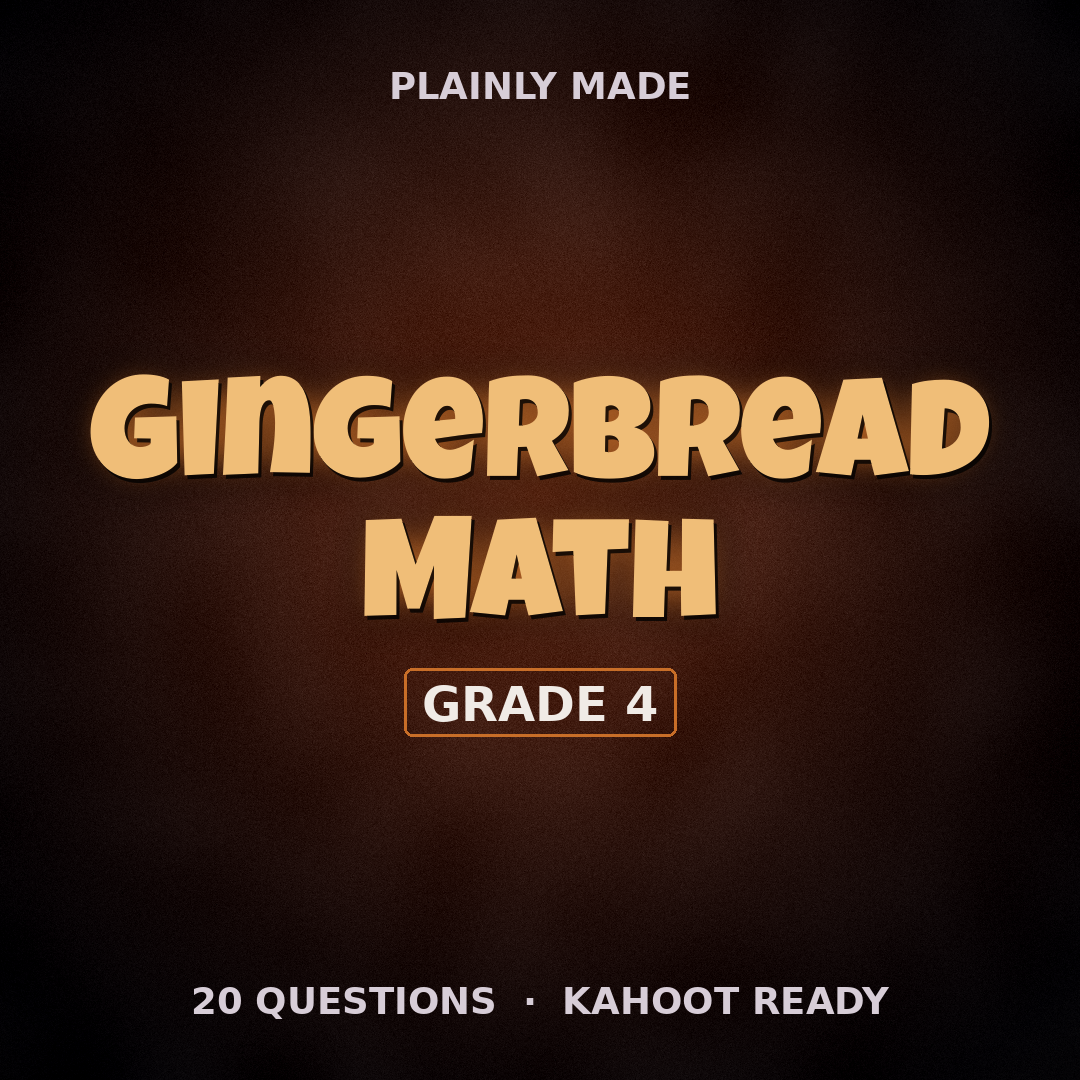 Gingerbread Math Challenge, Grade 4