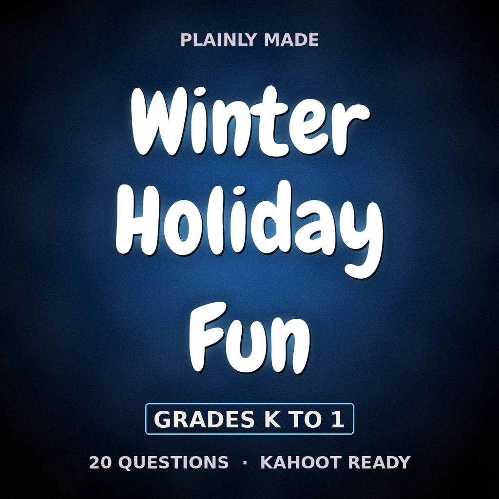 Winter Holiday Fun Trivia Game, Grades K to 1