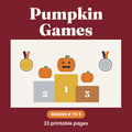 Pumpkin Games: Halloween Class Party Games, Grades K to 5, Printable PDF