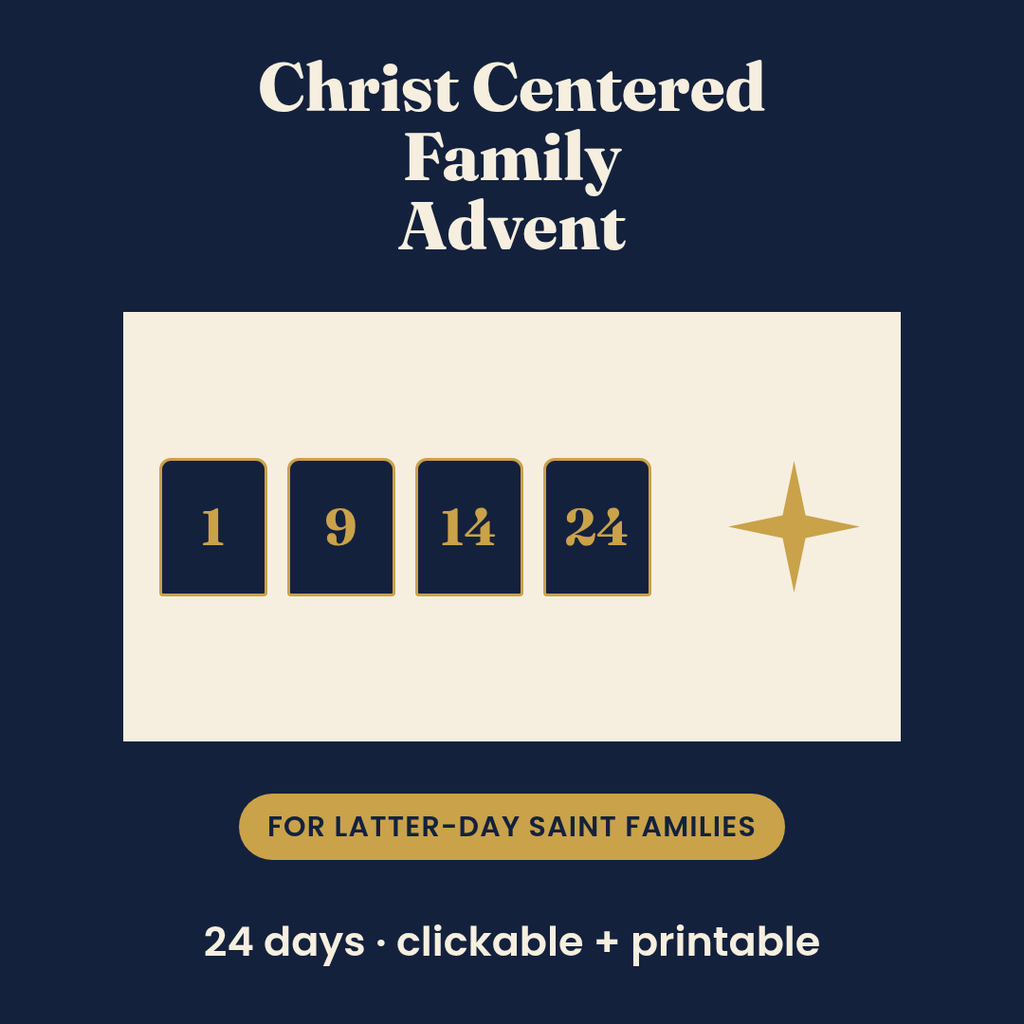 Christ Centered Advent Calendar for Latter-day Saint Families, 24 Day Clickable Digital Countdown, Printable Scripture Devotional, Book of Mormon Christmas