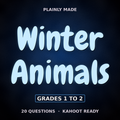 Winter Animals Science Game, Grades 1 to 2