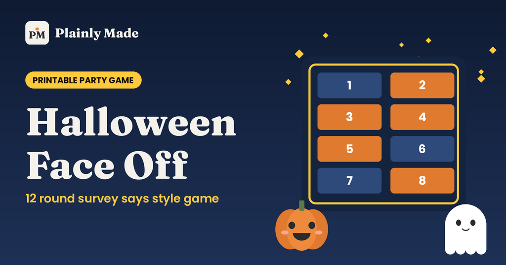 Halloween Face Off: Printable Survey Says Style Party Game