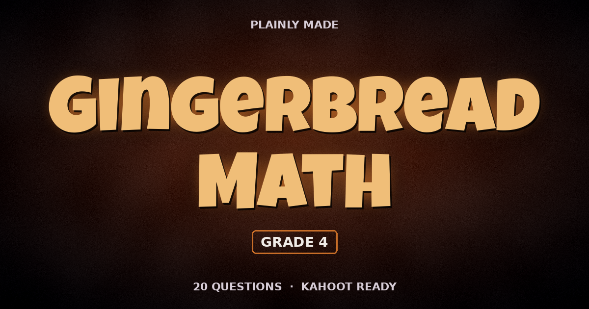 Gingerbread Math Challenge, Grade 4