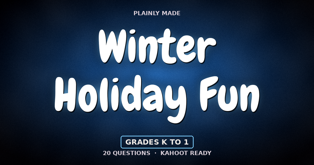 Winter Holiday Fun Trivia Game, Grades K to 1