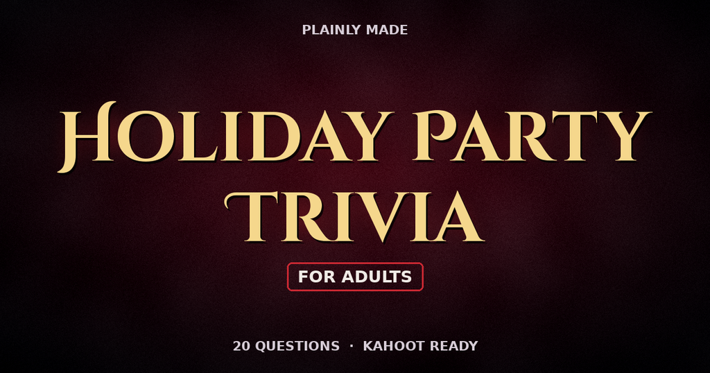 Family Holiday Party Trivia for Adults