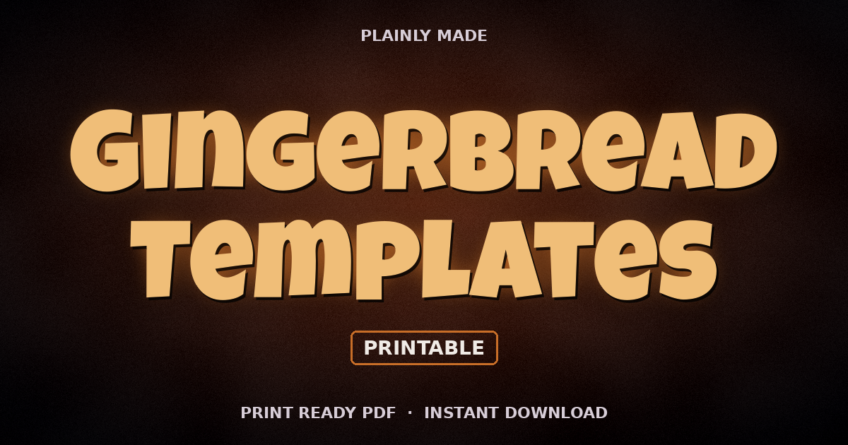 Gingerbread House Templates, Printable