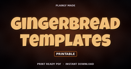 Gingerbread House Templates, Printable