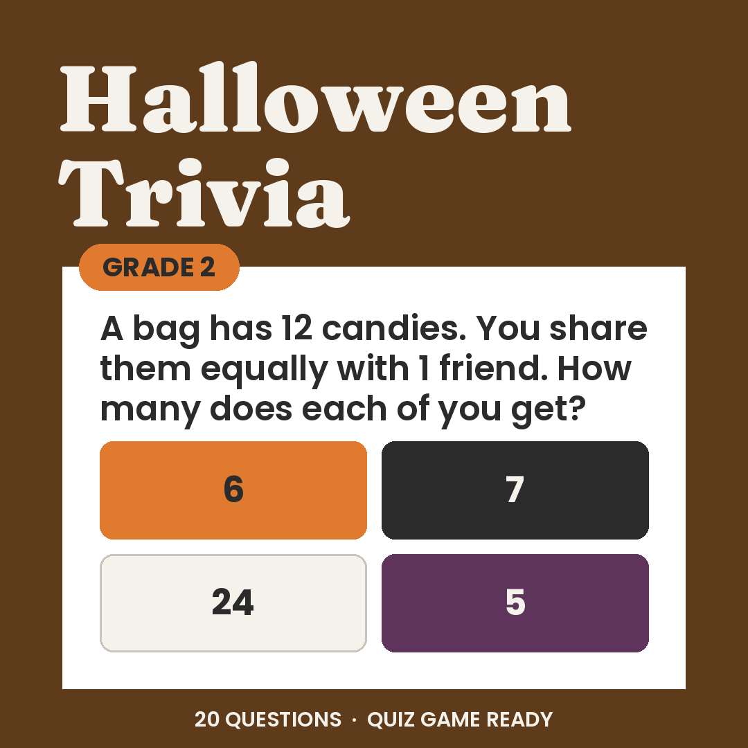 Halloween Trivia Game Grade 2