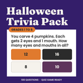 Halloween Trivia Teacher Pack, Grades 1 to 5, 5 Classroom Quiz Games