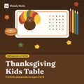 Thanksgiving Kids Table Activity Placemats, Printable for Ages 3 to 12