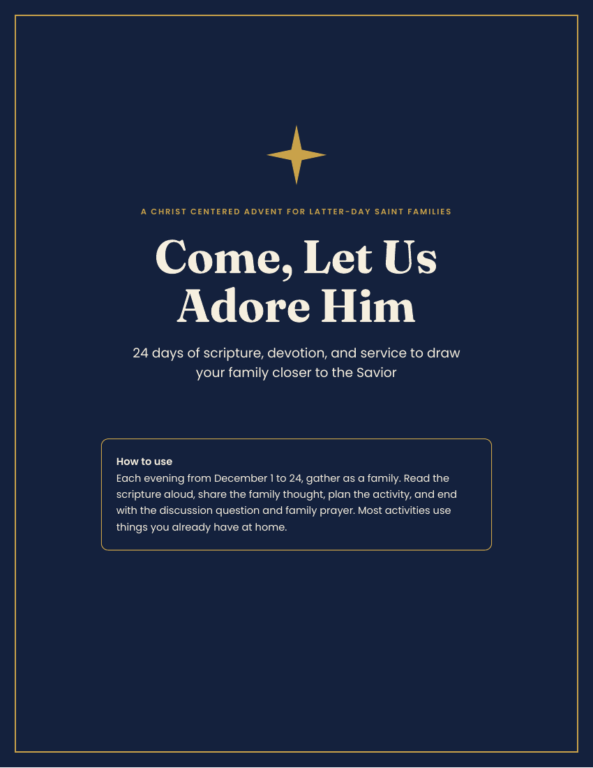 Christ Centered Advent Calendar for Latter-day Saint Families, 24 Day Clickable Digital Countdown, Printable Scripture Devotional, Book of Mormon Christmas