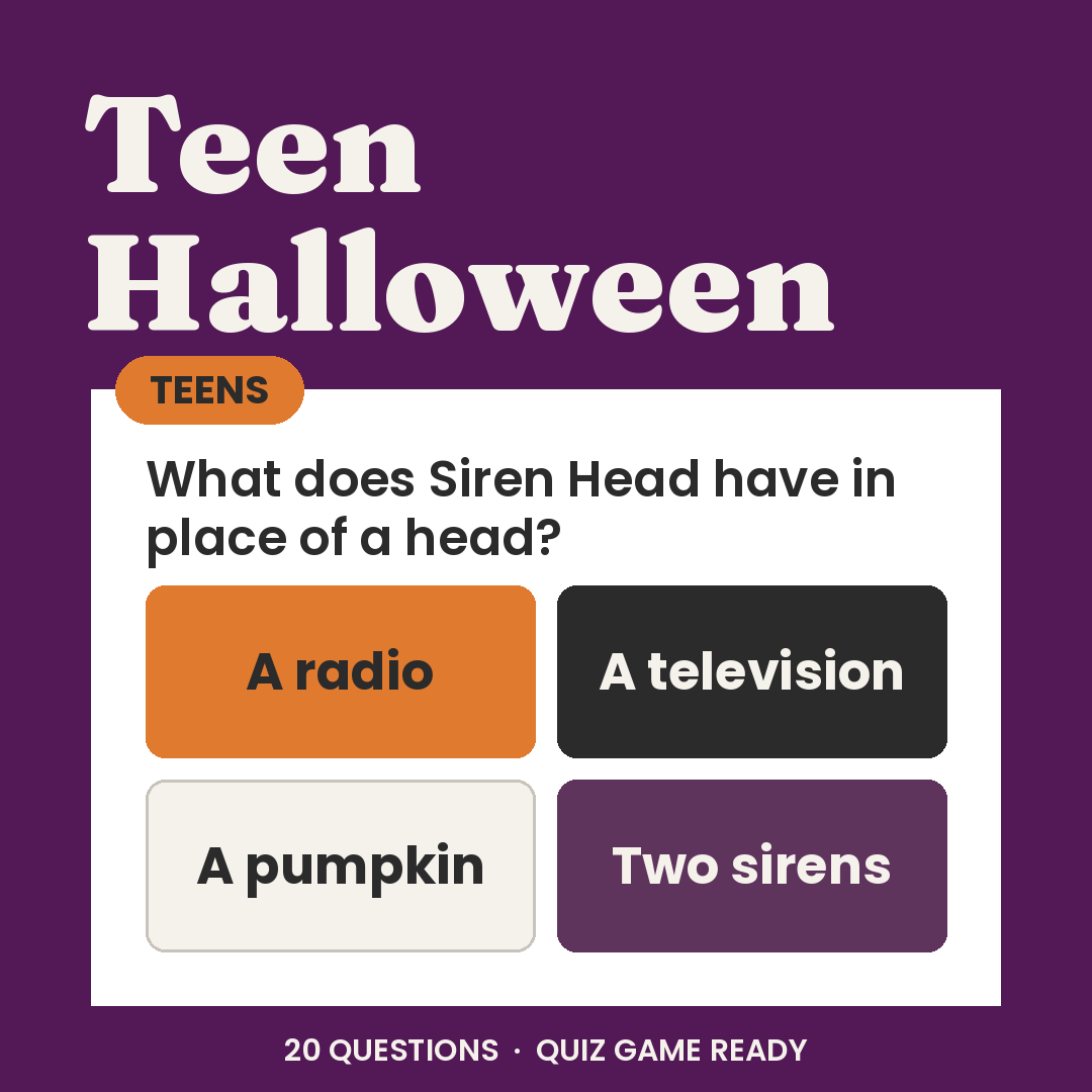 Teenage Halloween Trivia